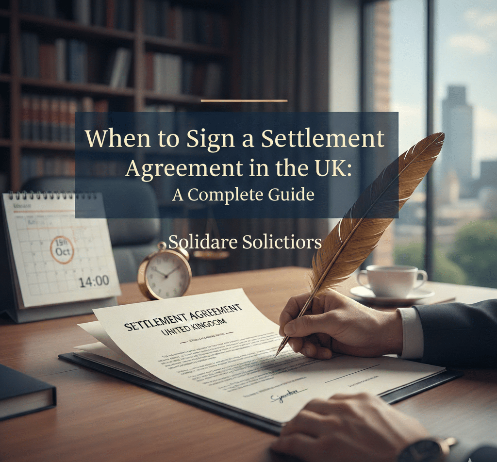 When to Sign a Settlement Agreement in the UK A Complete Guide